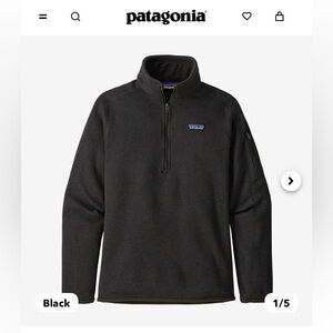 Women’s Patagonia Black 1/4 Zip Fleece Pullover
